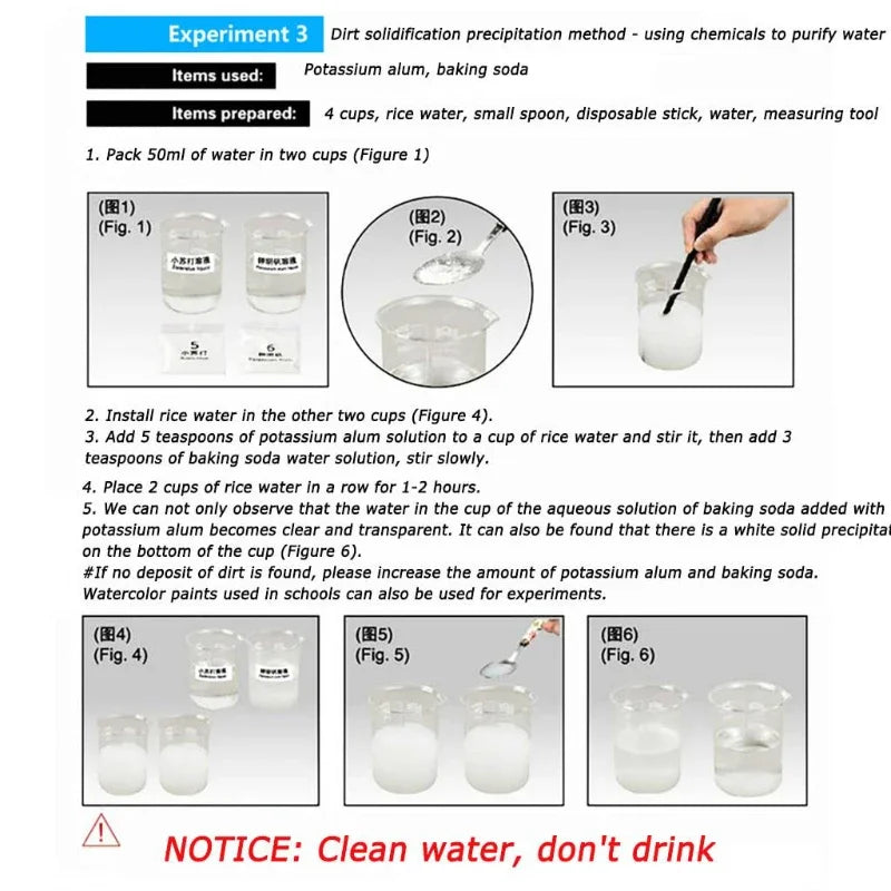 DIY Green Science Clean Water Kit Educational Toys Experiment Tecnologia Funny