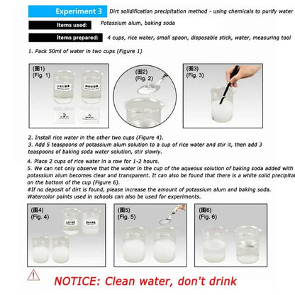 DIY Green Science Clean Water Kit Educational Toys Experiment Tecnologia Funny