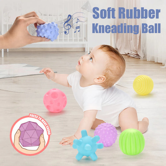 6 PCS Baby Toys Sensory Balls for Children Textured Hand Touch Ball Soft Massage Ball Infant Rattle Senses Toys
