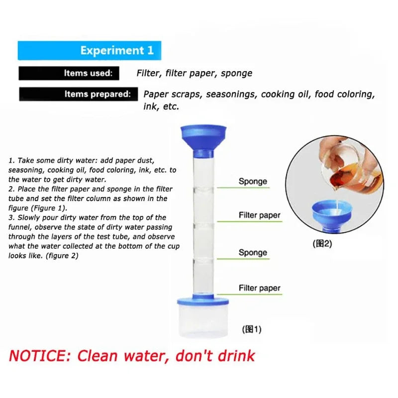 DIY Green Science Clean Water Kit Educational Toys Experiment Tecnologia Funny