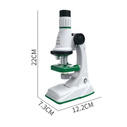 Kids Microscope Kit 200X 600X 1200X Biological Science Stem Toy Hand Loupe School Educational Pocket Microscope with LED Light