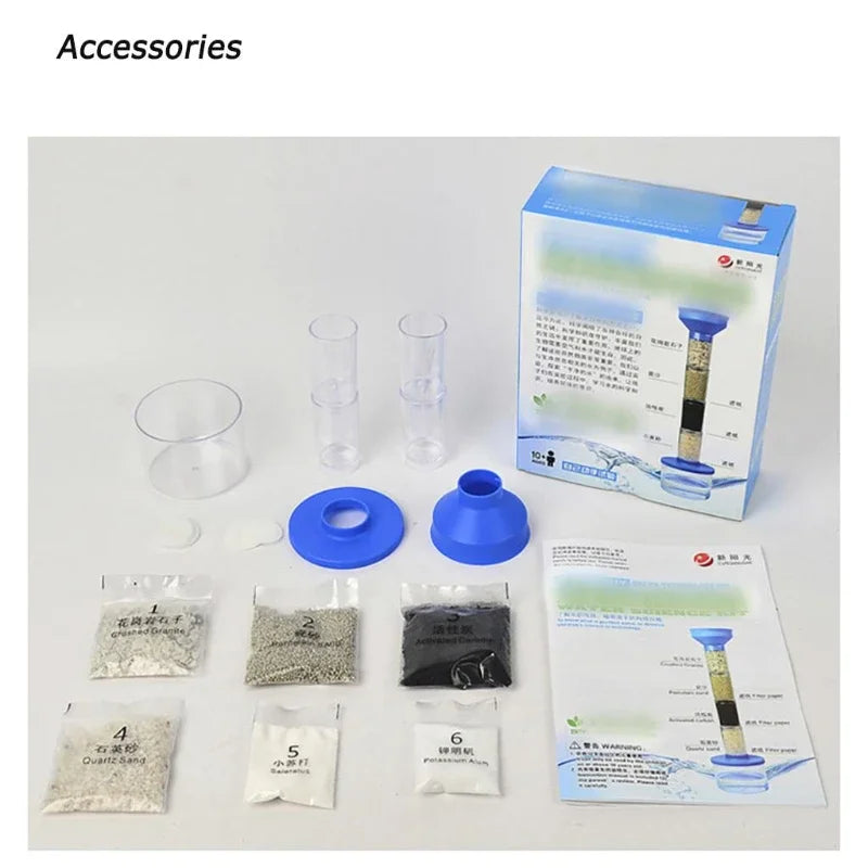 DIY Green Science Clean Water Kit Educational Toys Experiment Tecnologia Funny