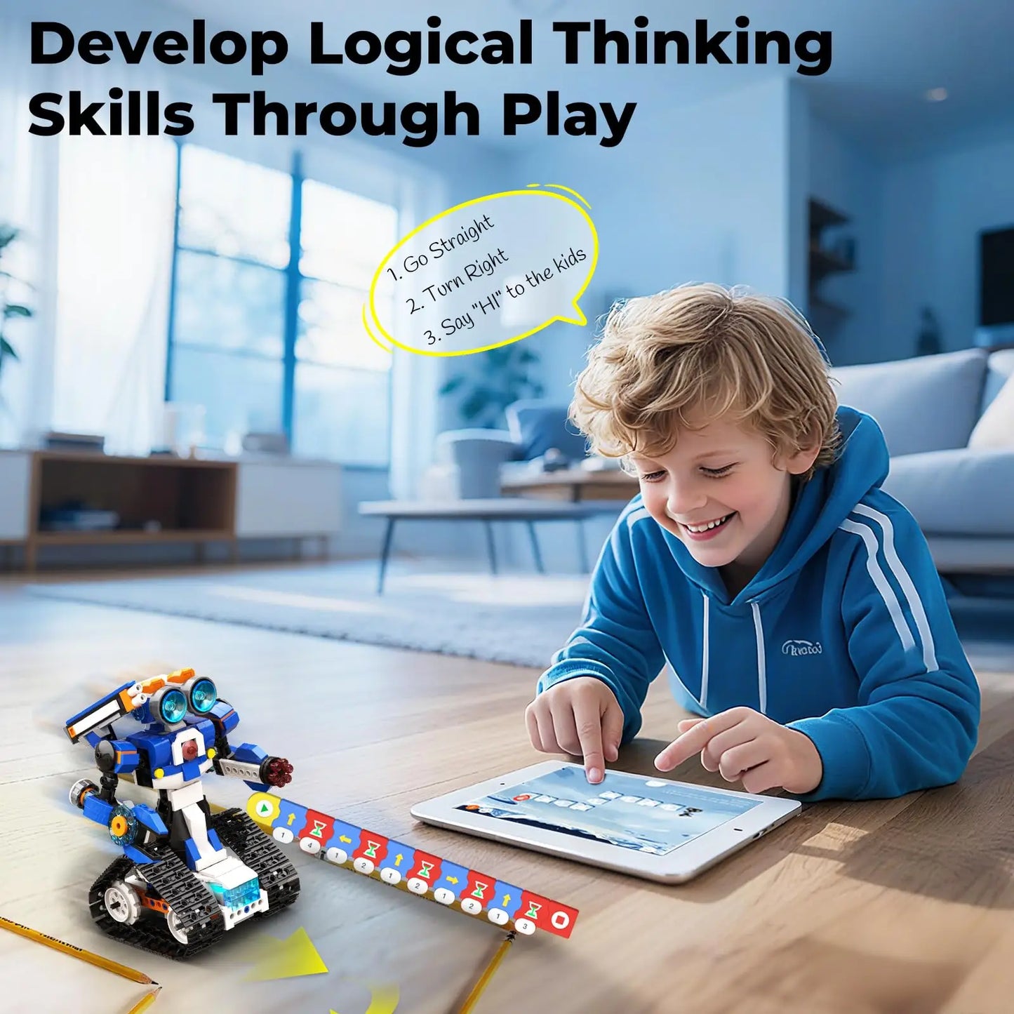 STEAM Robot Toy 6-In-1 Robot Building Kit for Boys Age 8-12 Remote Control Coding Toys Educational Robotics Gift for Kids