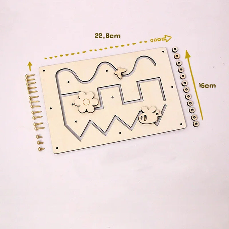 Montessori Busy Board Toys for Children Educational Games DIY Busy Board Parts Wooden Toys Sensory Board Games Puzzles for Kids