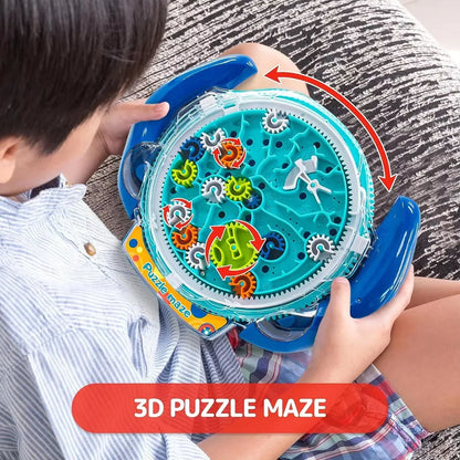 Creative 3D Puzzle Funny Gear Labyrinth Disk Gear Balance Ball Maze Wheel Dish Puzzle Educational Toys for Kids