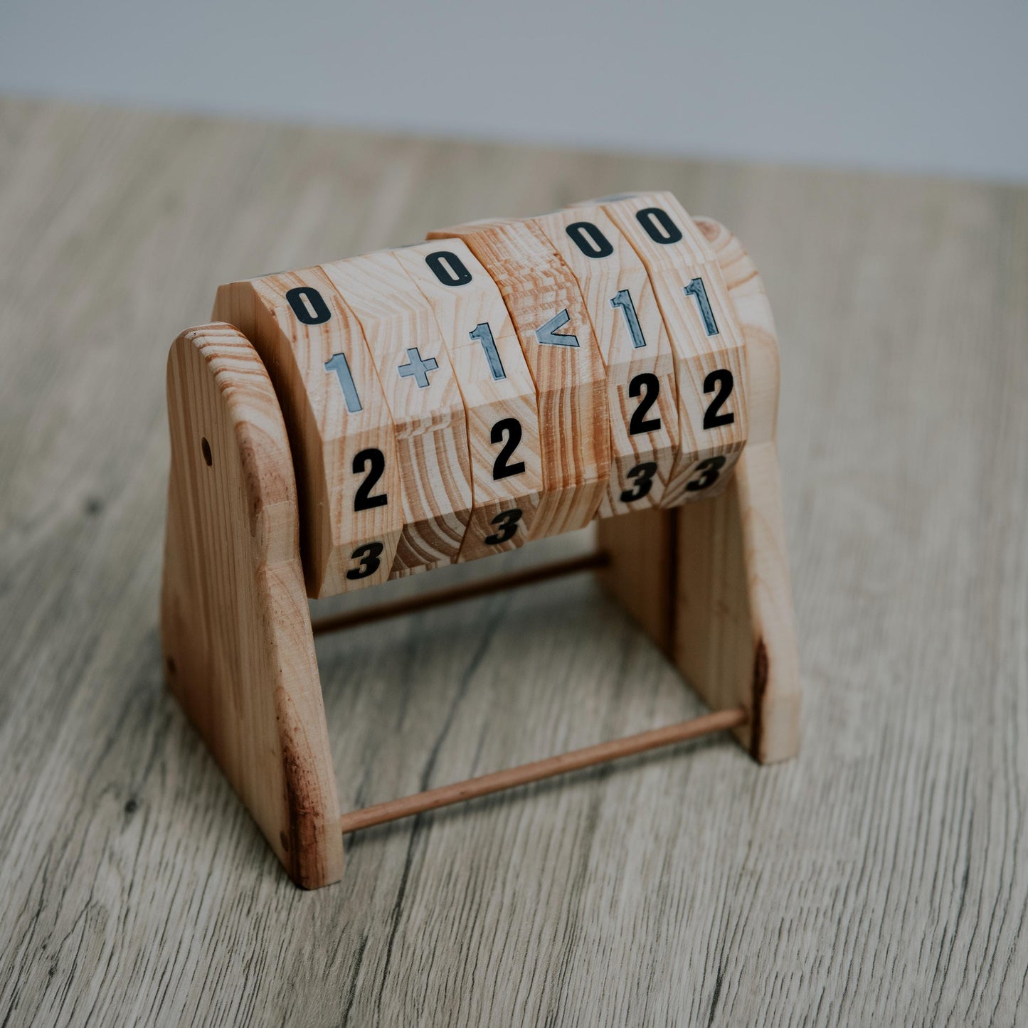 Wooden Math Toy: Montessori Arithmetic Wheels, STEM Learning