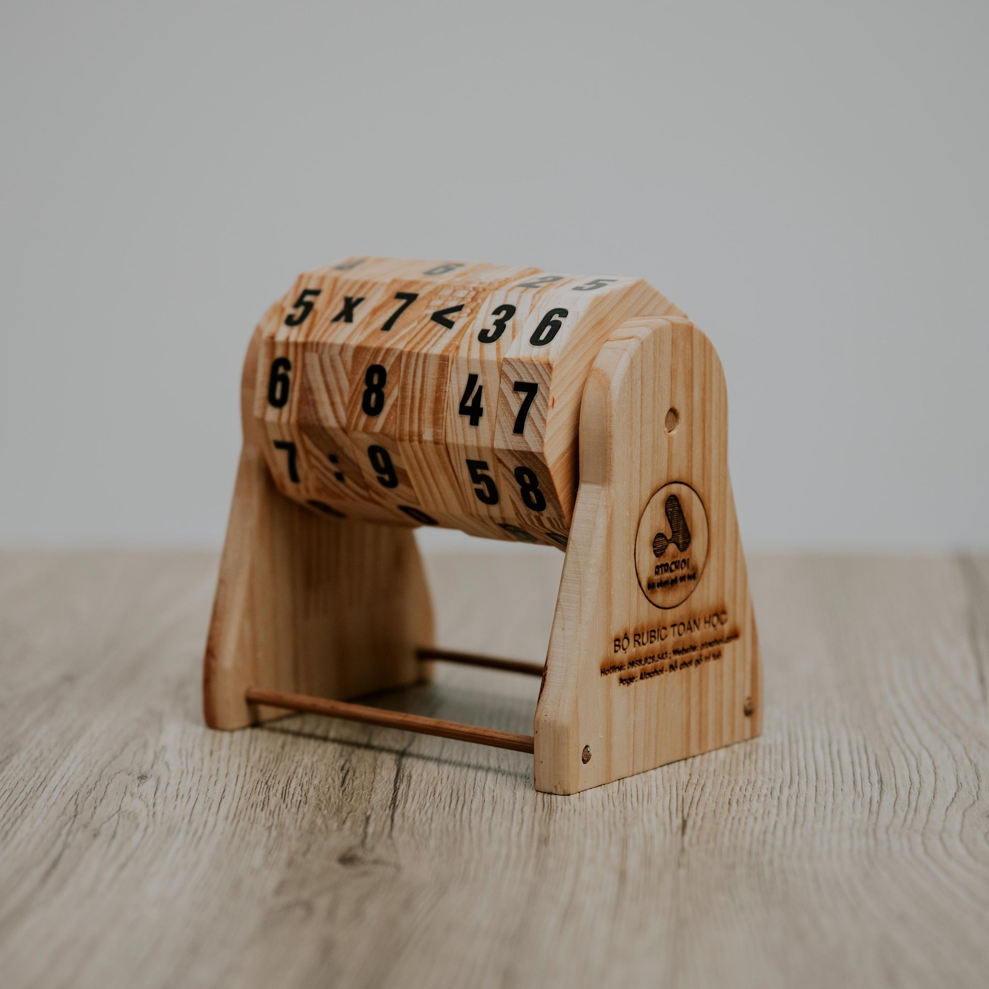 Wooden Math Toy: Montessori Arithmetic Wheels, STEM Learning