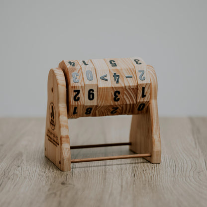 Wooden Math Toy: Montessori Arithmetic Wheels, STEM Learning