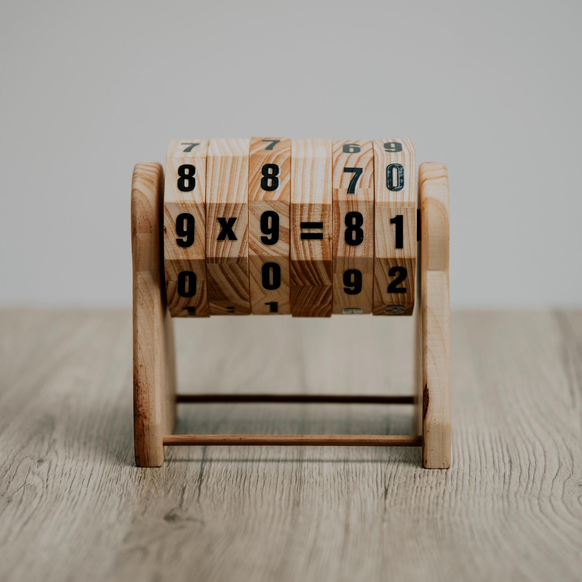 Wooden Math Toy: Montessori Arithmetic Wheels, STEM Learning