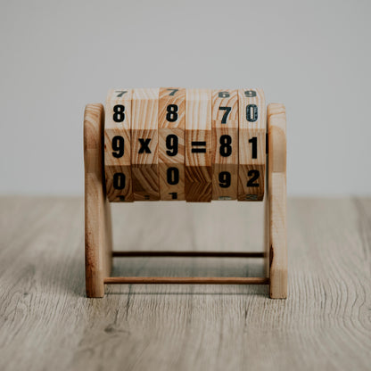 Wooden Math Toy: Montessori Arithmetic Wheels, STEM Learning