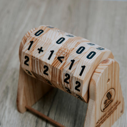 Wooden Math Toy: Montessori Arithmetic Wheels, STEM Learning