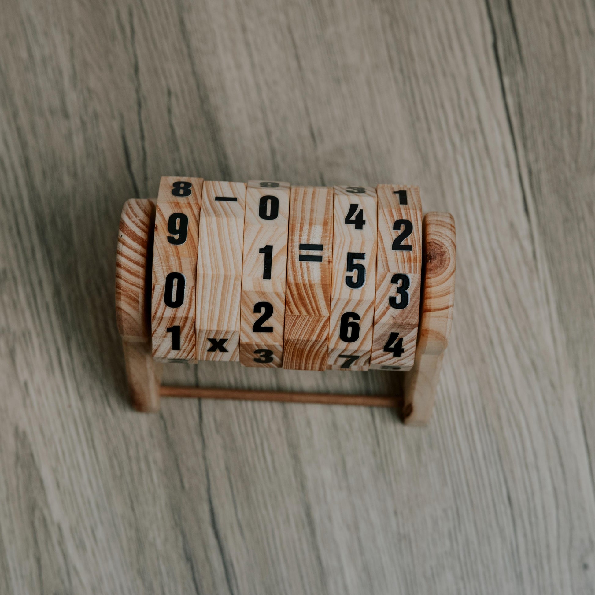 Wooden Math Toy: Montessori Arithmetic Wheels, STEM Learning