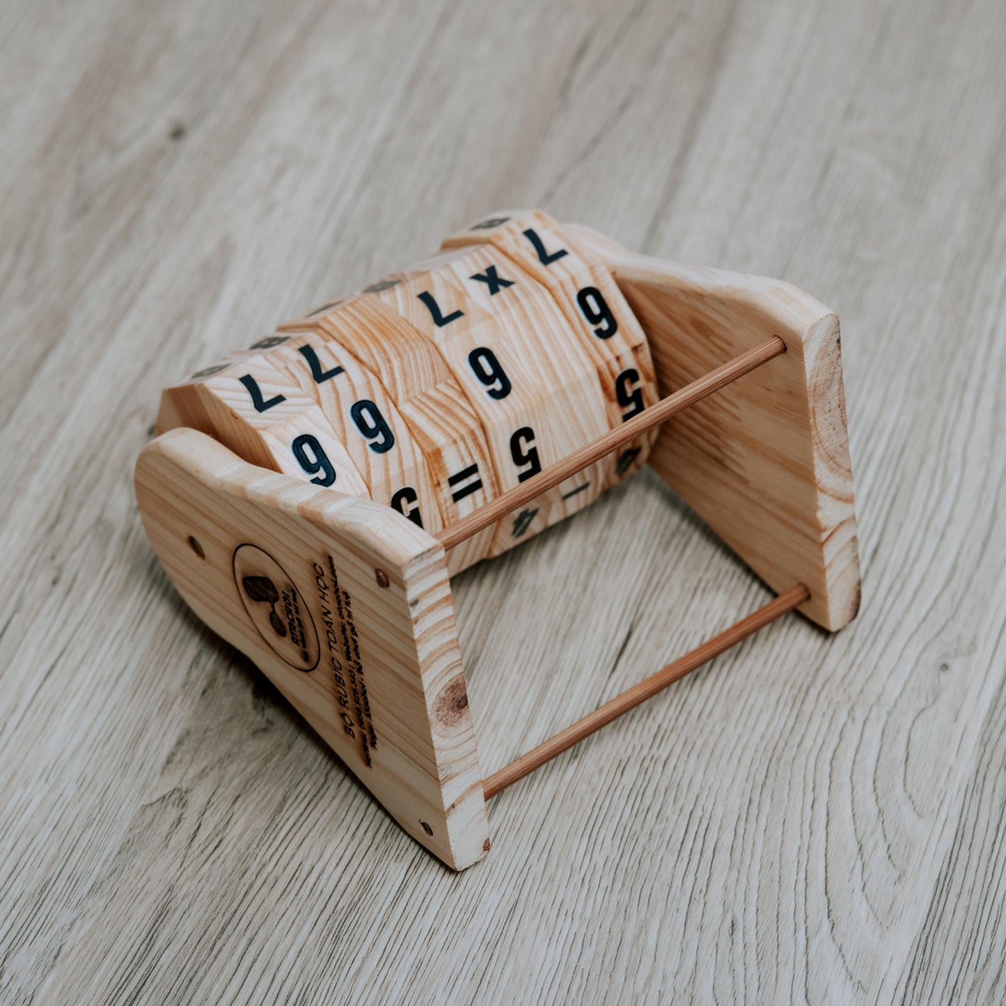 Wooden Math Toy: Montessori Arithmetic Wheels, STEM Learning